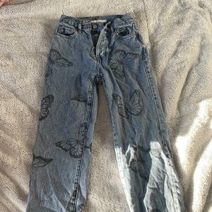PACSUN butterfly jeans